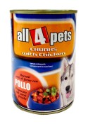 All4pets chunks With Chicken Can Food 400 Gms